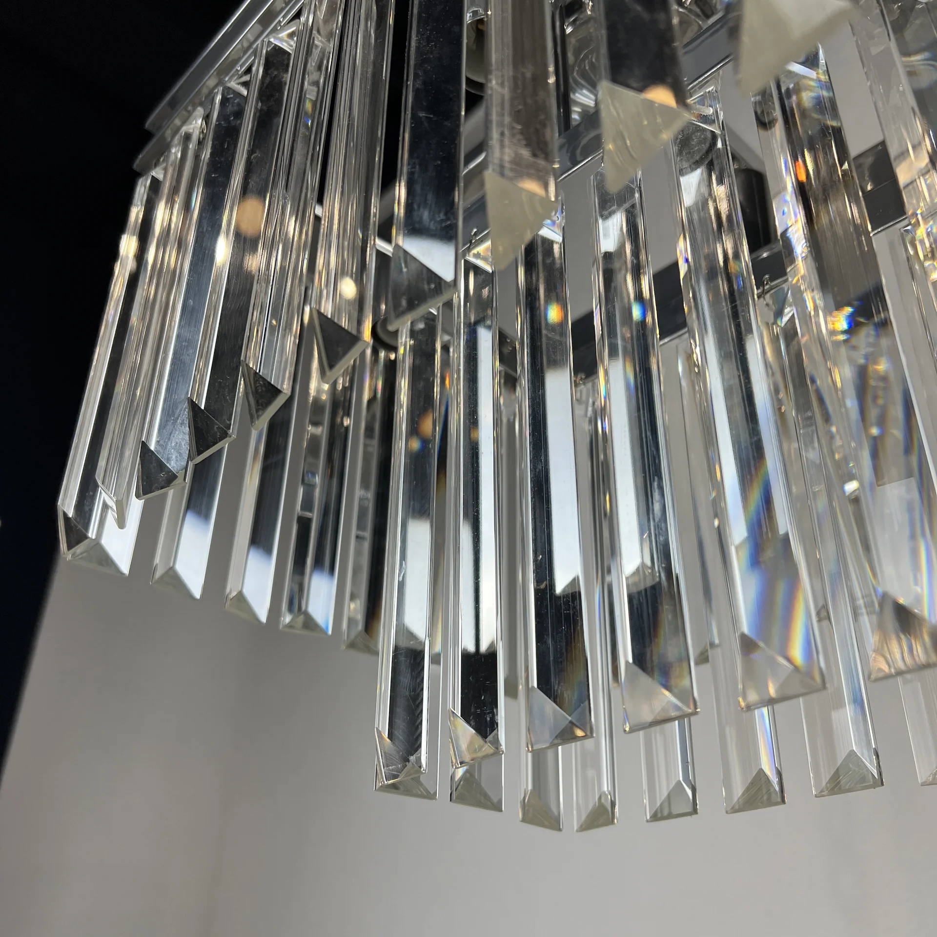 Подвесная люстра RH 1920S ODEON CLEAR GLASS FRINGE chrome - миниатюра 4