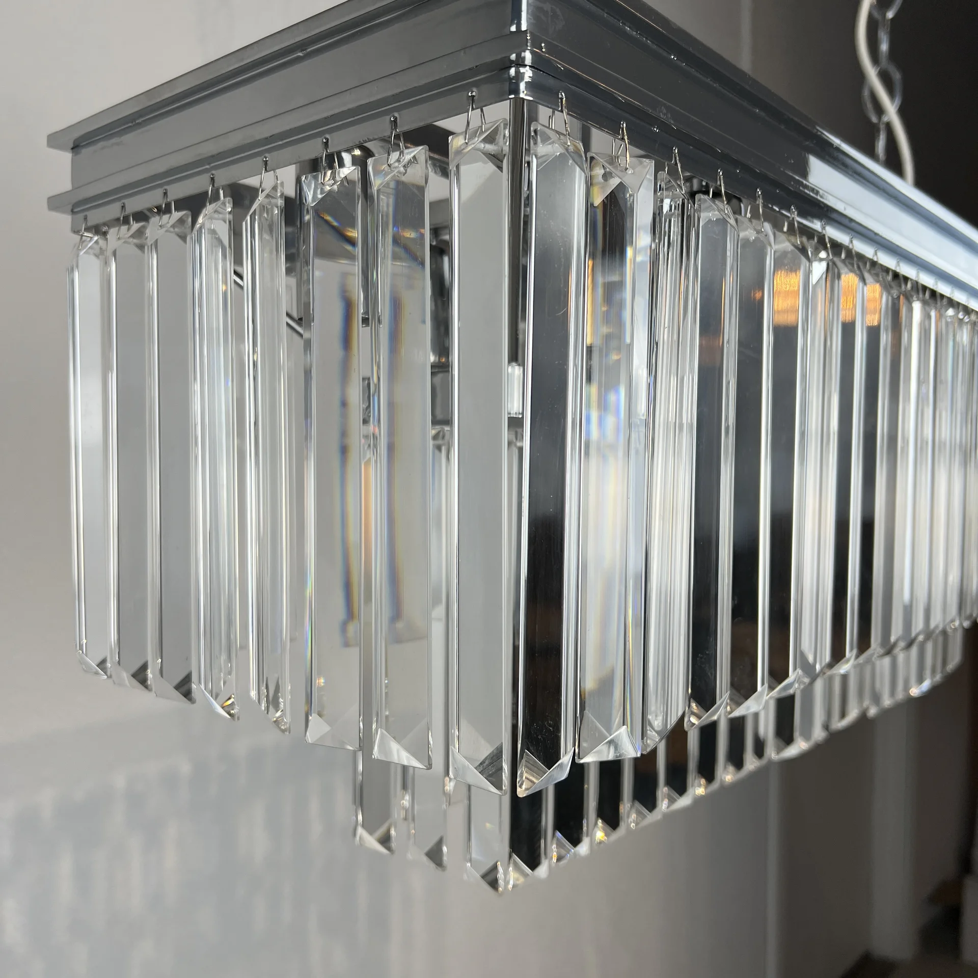 Подвесная люстра RH 1920S ODEON CLEAR GLASS FRINGE chrome - миниатюра 5