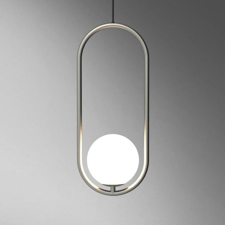 Подвесной светильник Matthew McCormick hoop 40 Chrome MILA Pendant - миниатюра 12