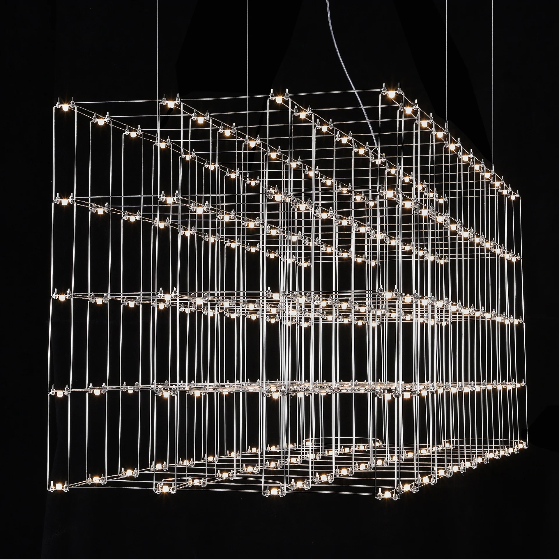Подвесная люстра Quasar Cosmos Square LED pendant light 80/80/200 - миниатюра 6