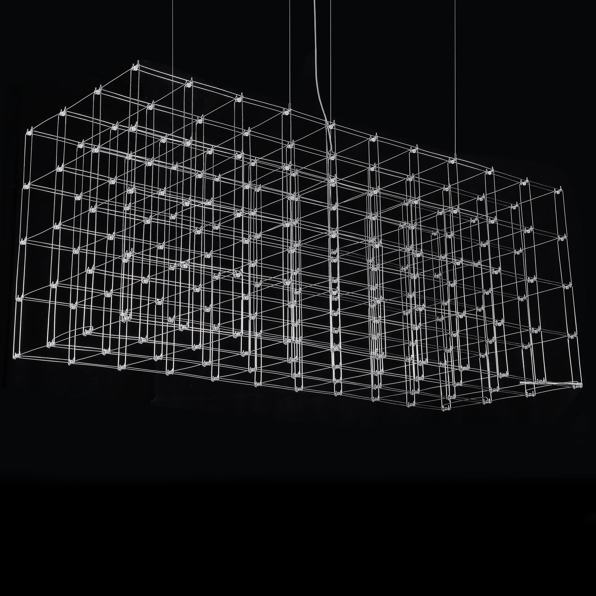 Подвесная люстра Quasar Cosmos Square LED pendant light 80/80/200 - миниатюра 9