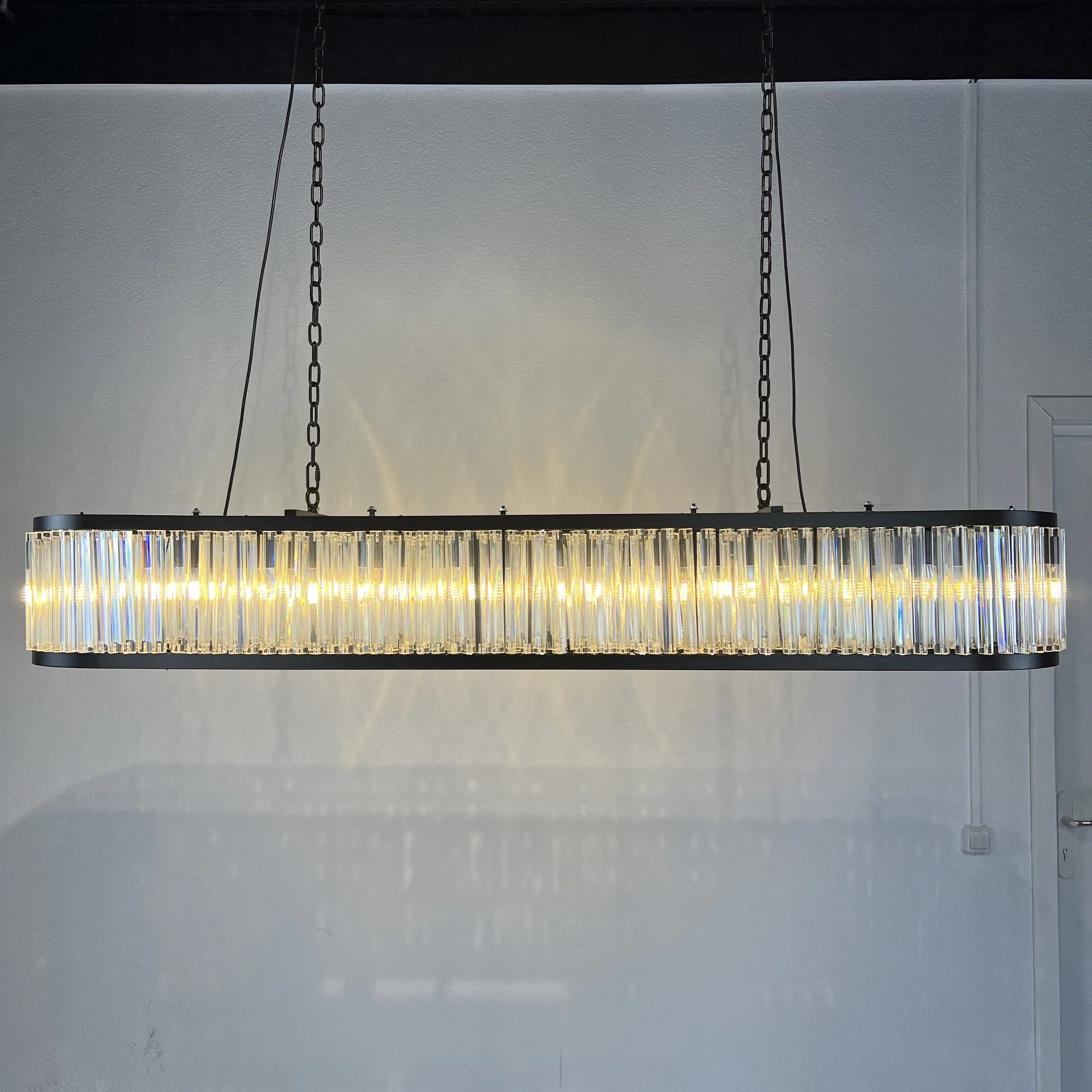 Подвесная люстра RH 1920s Odeon Clear Glass Black 180 - миниатюра 11