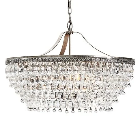 Подвесная люстра Clarissa Glass Drop Petite Round Chandelier - изображение 1