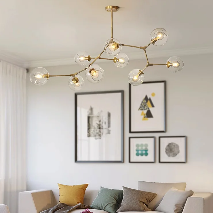 Люстра на штанге Адель Branching Bubble Chandelier L11 Black Amber - миниатюра 13
