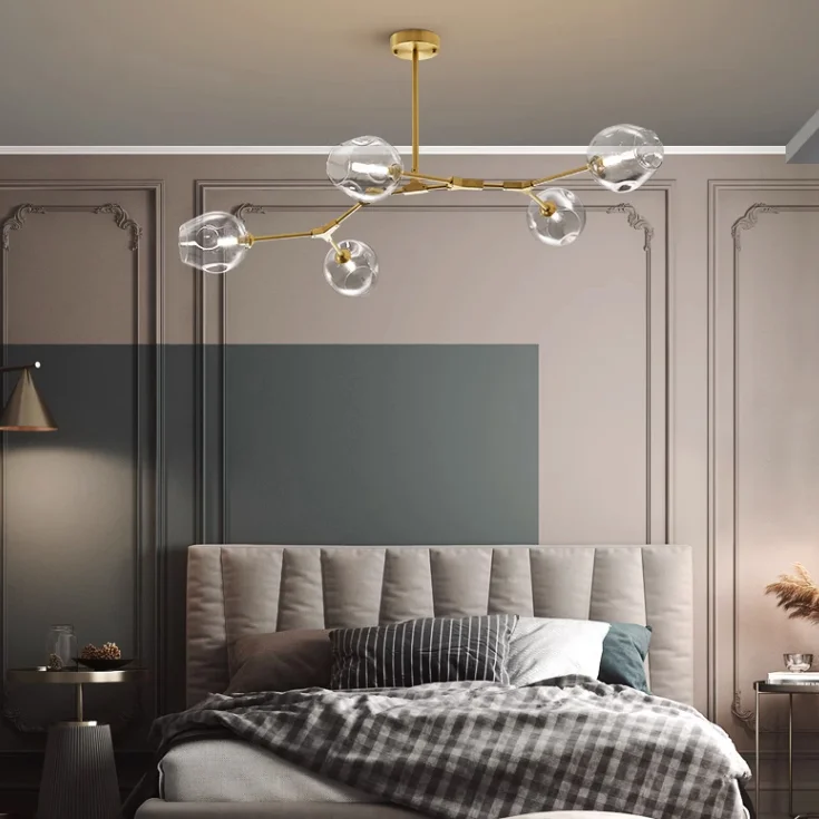 Люстра на штанге Адель Branching Bubble Chandelier L11 Black Amber - миниатюра 14