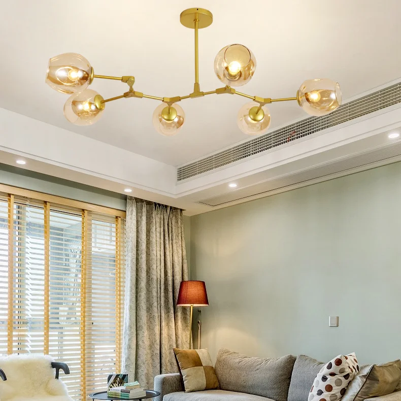 Люстра на штанге Адель Branching Bubble Chandelier L11 Black Amber - миниатюра 7