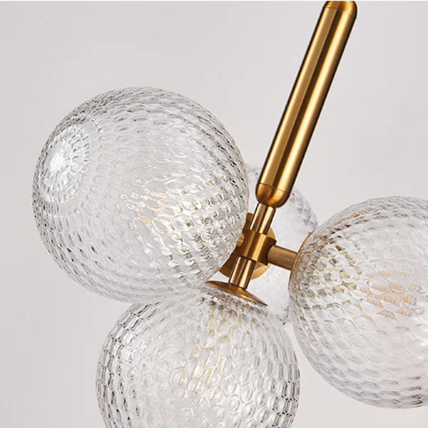Подвесной светильник RAFFIN 4 Transparent Gold - миниатюра 3