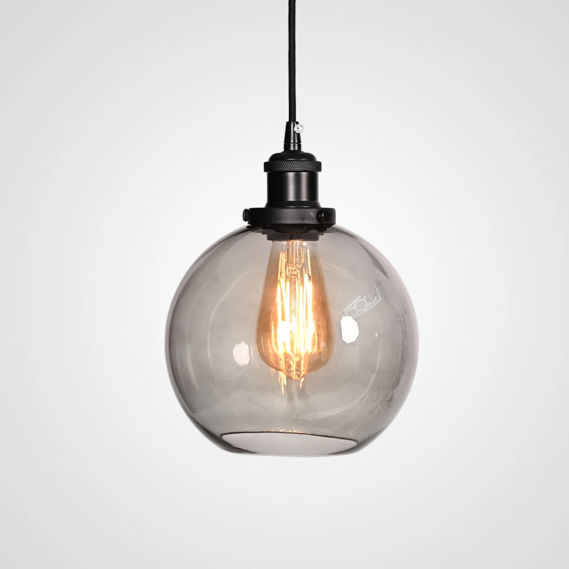 Подвесной светильник Loft Clear Glass Sphere Cloche Дымчатый - изображение 1