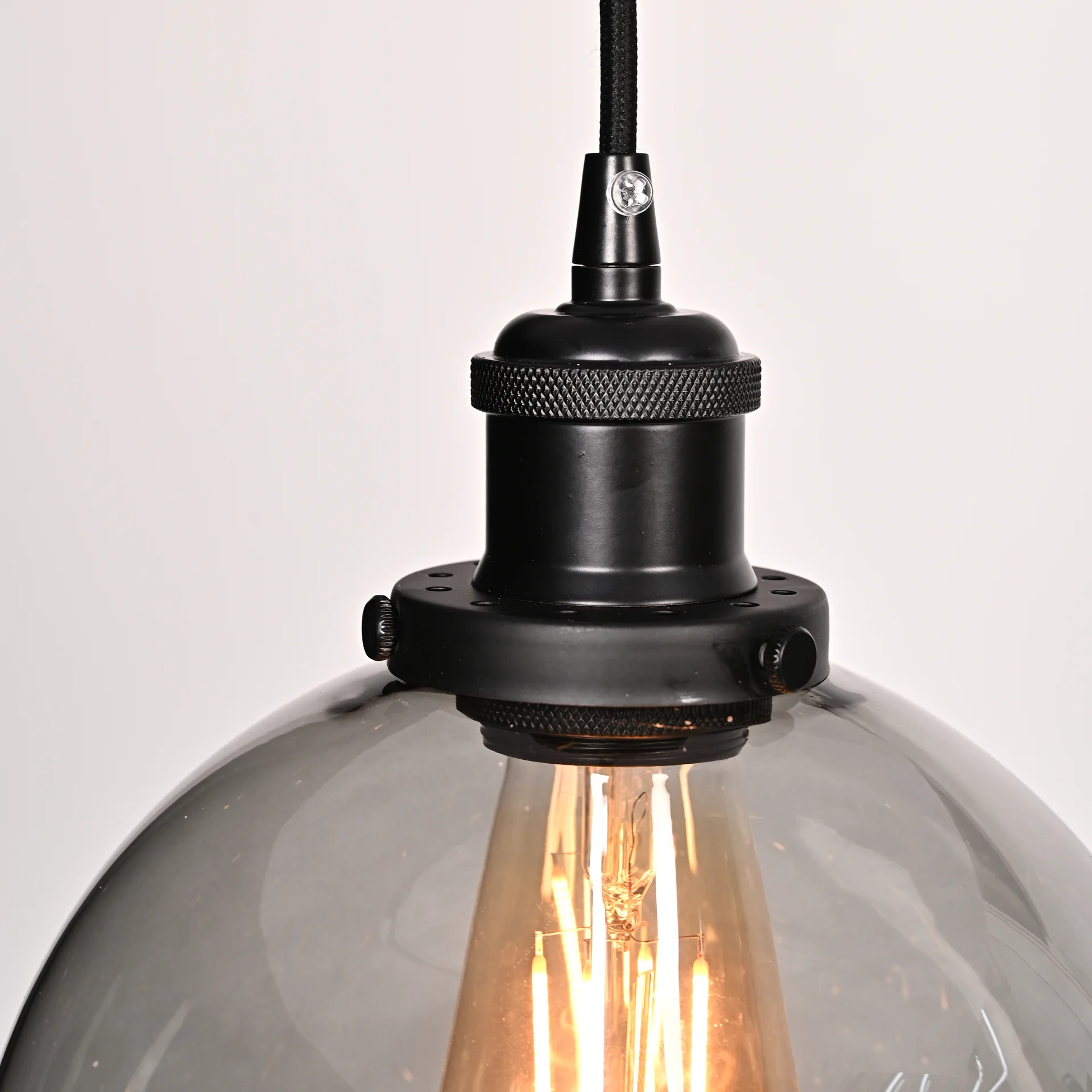Подвесной светильник Loft Clear Glass Sphere Cloche Дымчатый - миниатюра 4