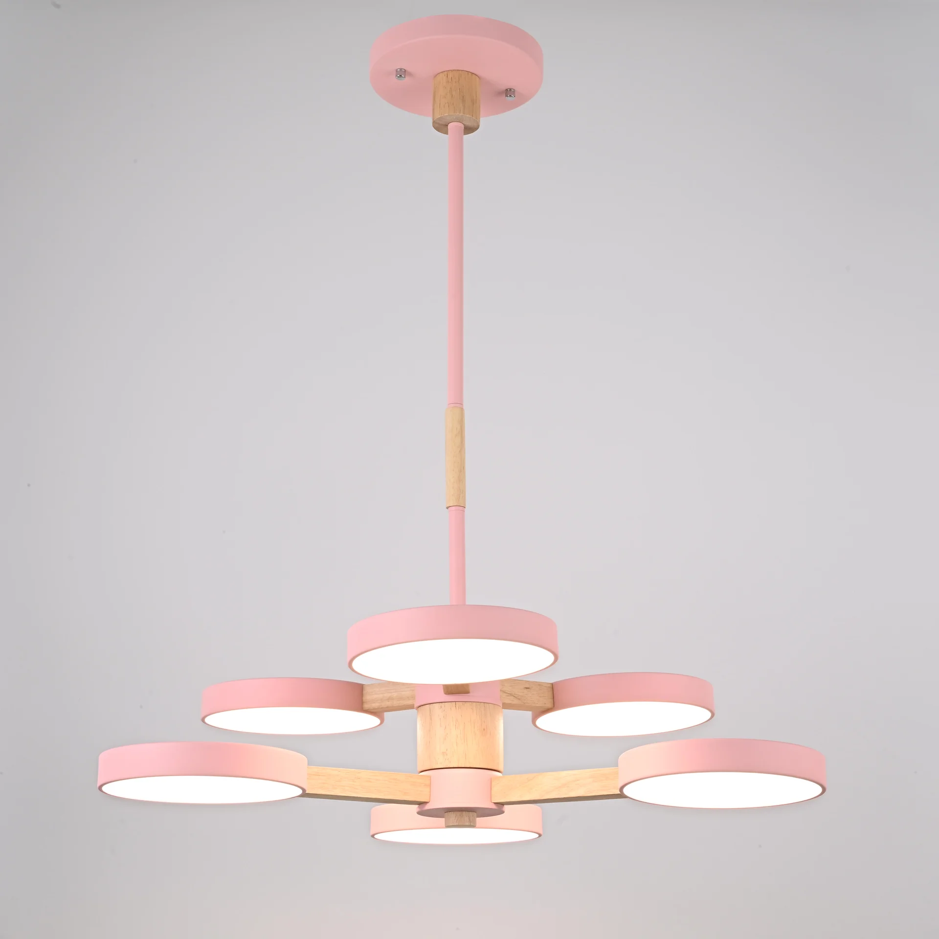 Люстра на штанге TURNA DBL L6 Pink - миниатюра 5