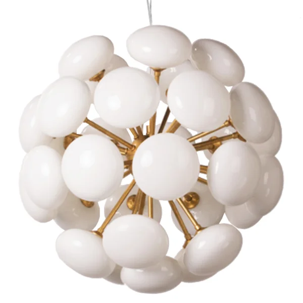 Подвесная люстра Mid-Century Sputnik Milk Glass Chandelier - изображение 1