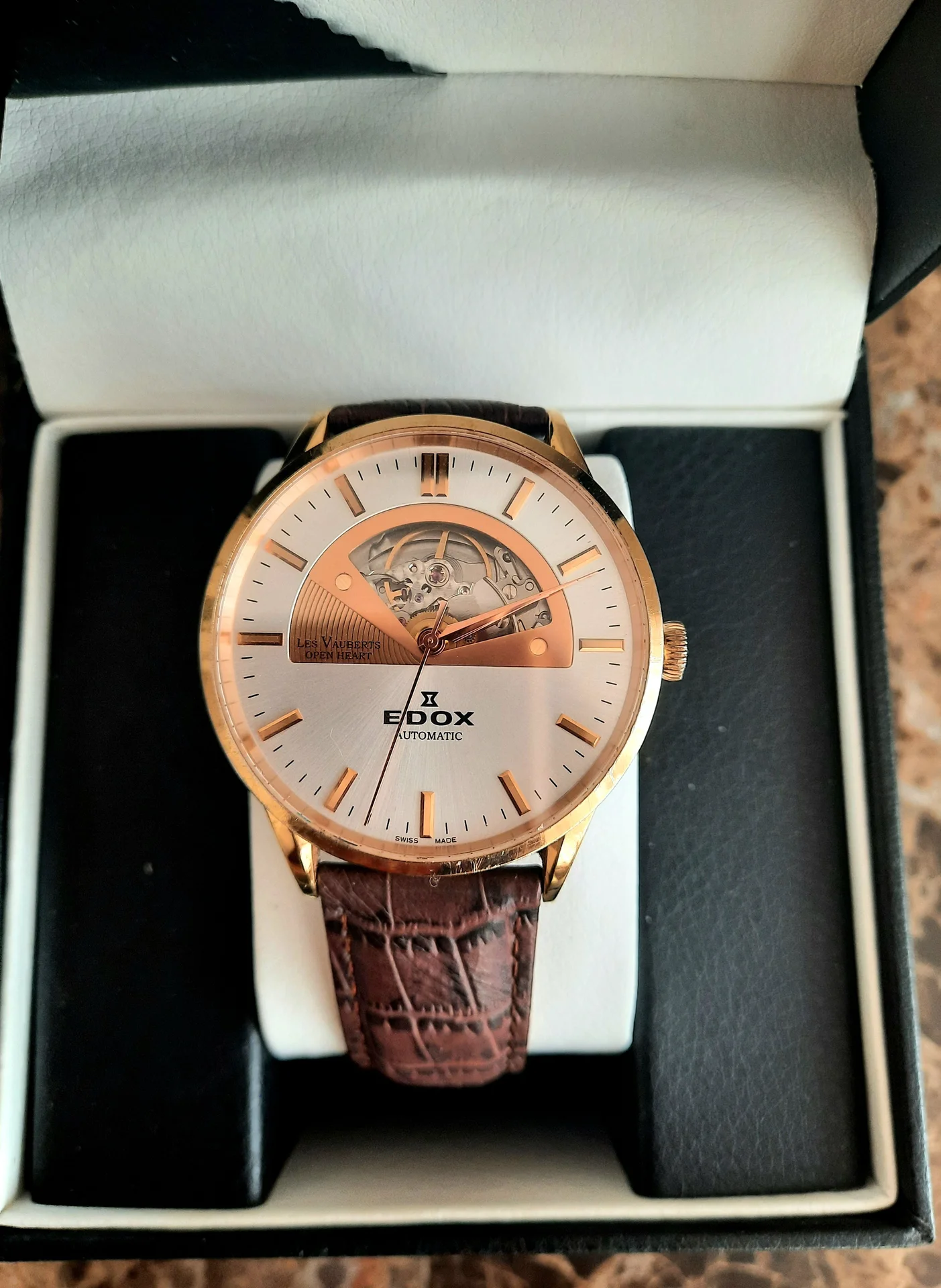 Мужские швейцарские механические часы Edox - изображение 1