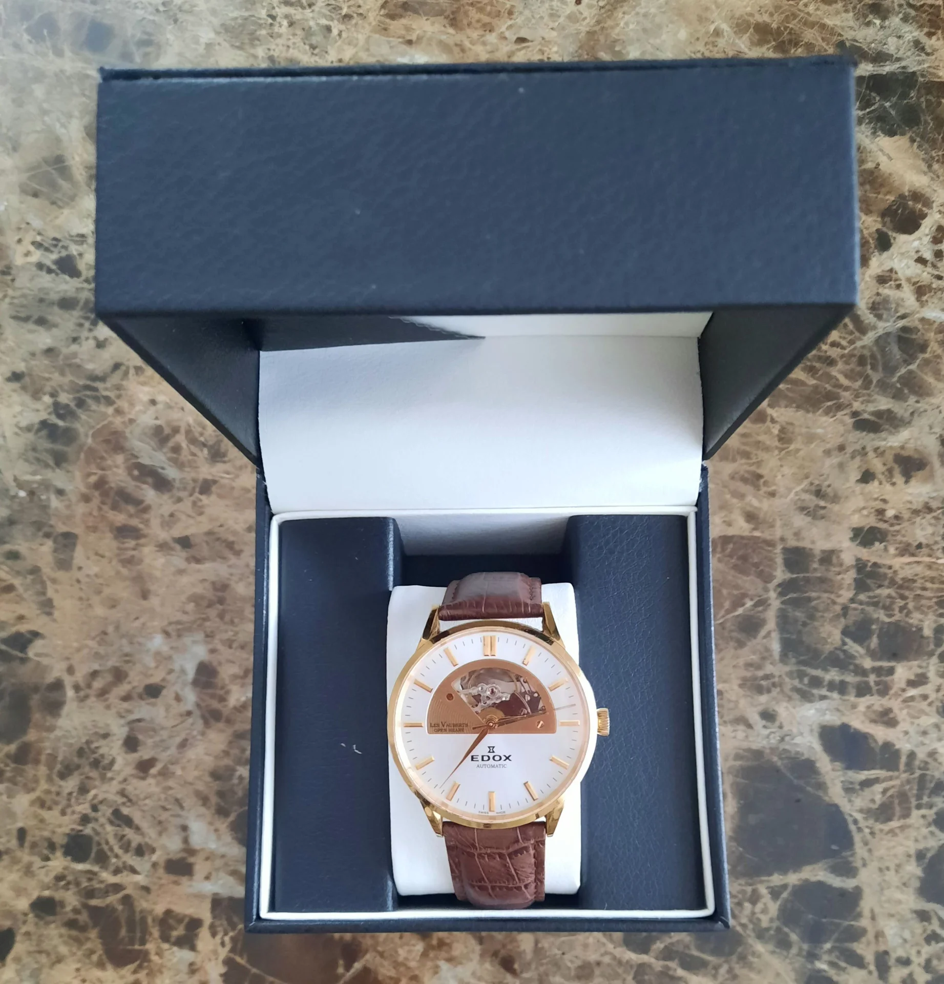 Мужские швейцарские механические часы Edox - миниатюра 4