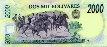 Банкнота 2000 боливаров 1998 года. Первый тип. Венесуэла - миниатюра 2