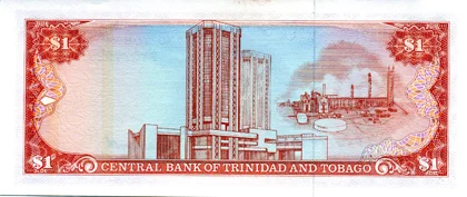 Тринидад и Тобаго. Банкнота 1 доллар 1985 года - миниатюра 2