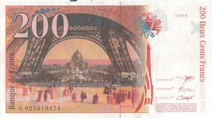 Банкнота 200 франков, Франция. - миниатюра 2