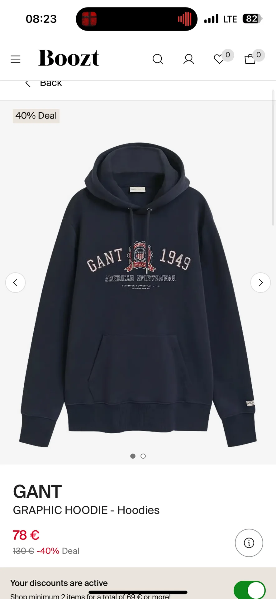 Худи Gant оригинал - миниатюра 7