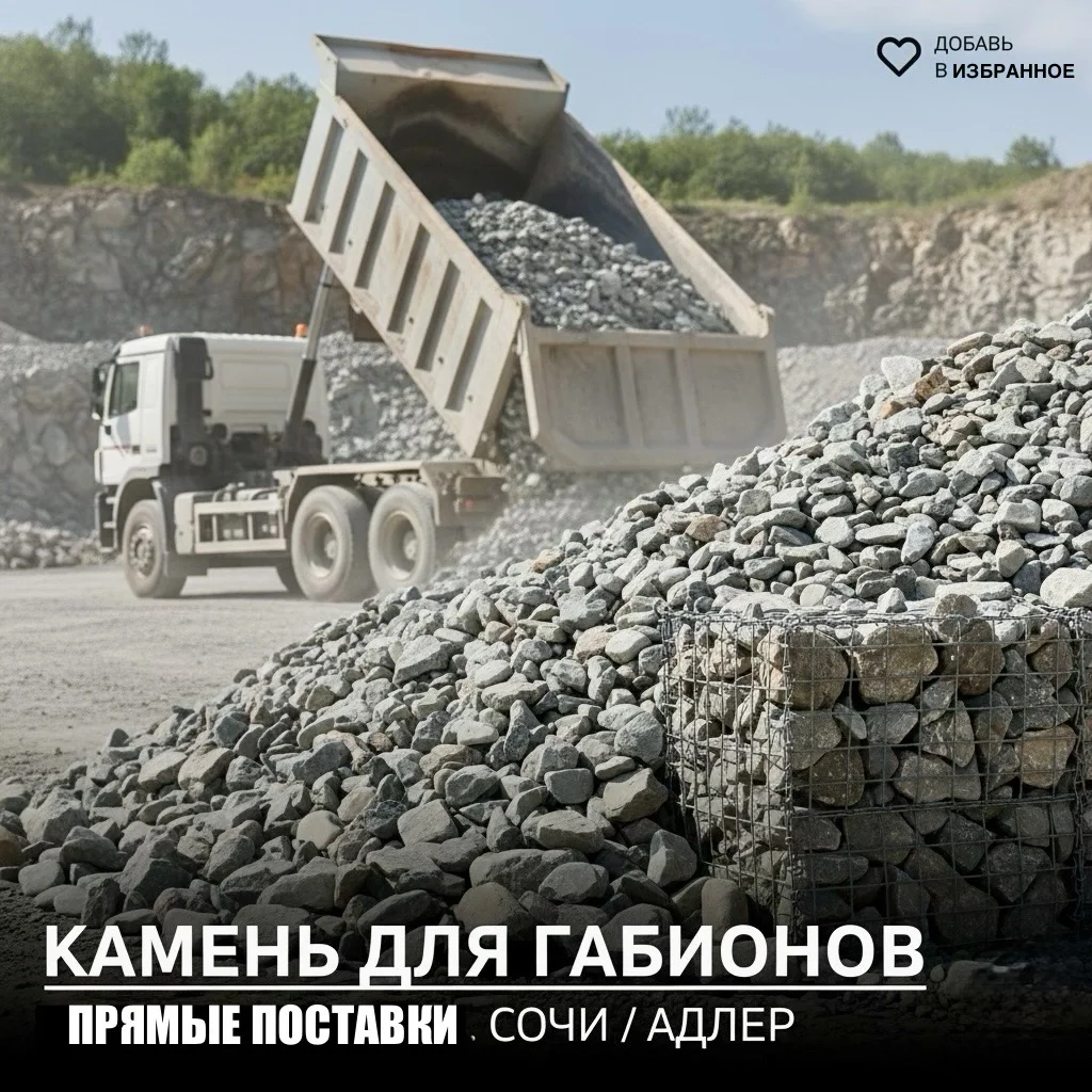 Камень бут фр. 150-300 для габионов - изображение 1