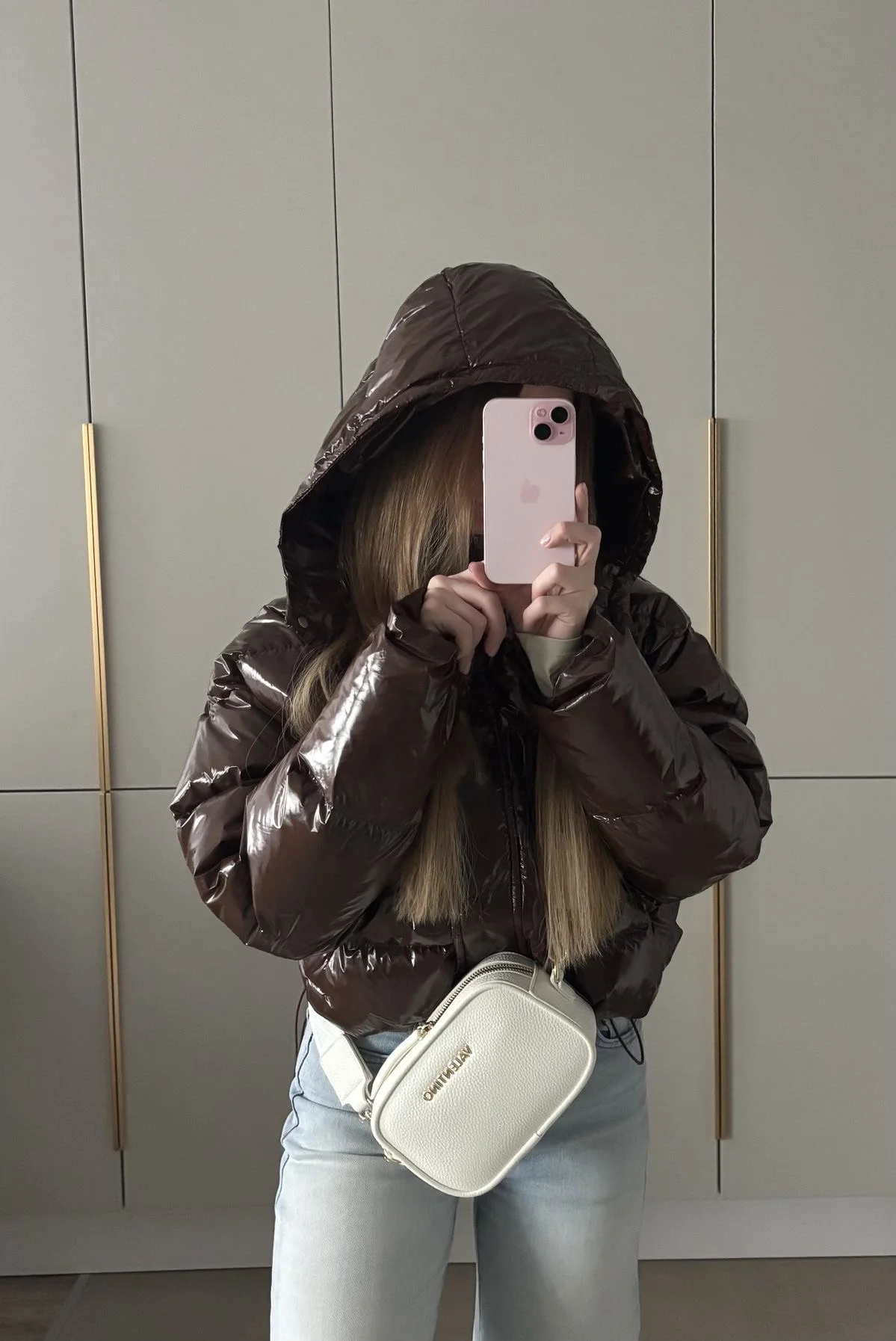 пуховик глянцевыы moncler type y2k - миниатюра 2