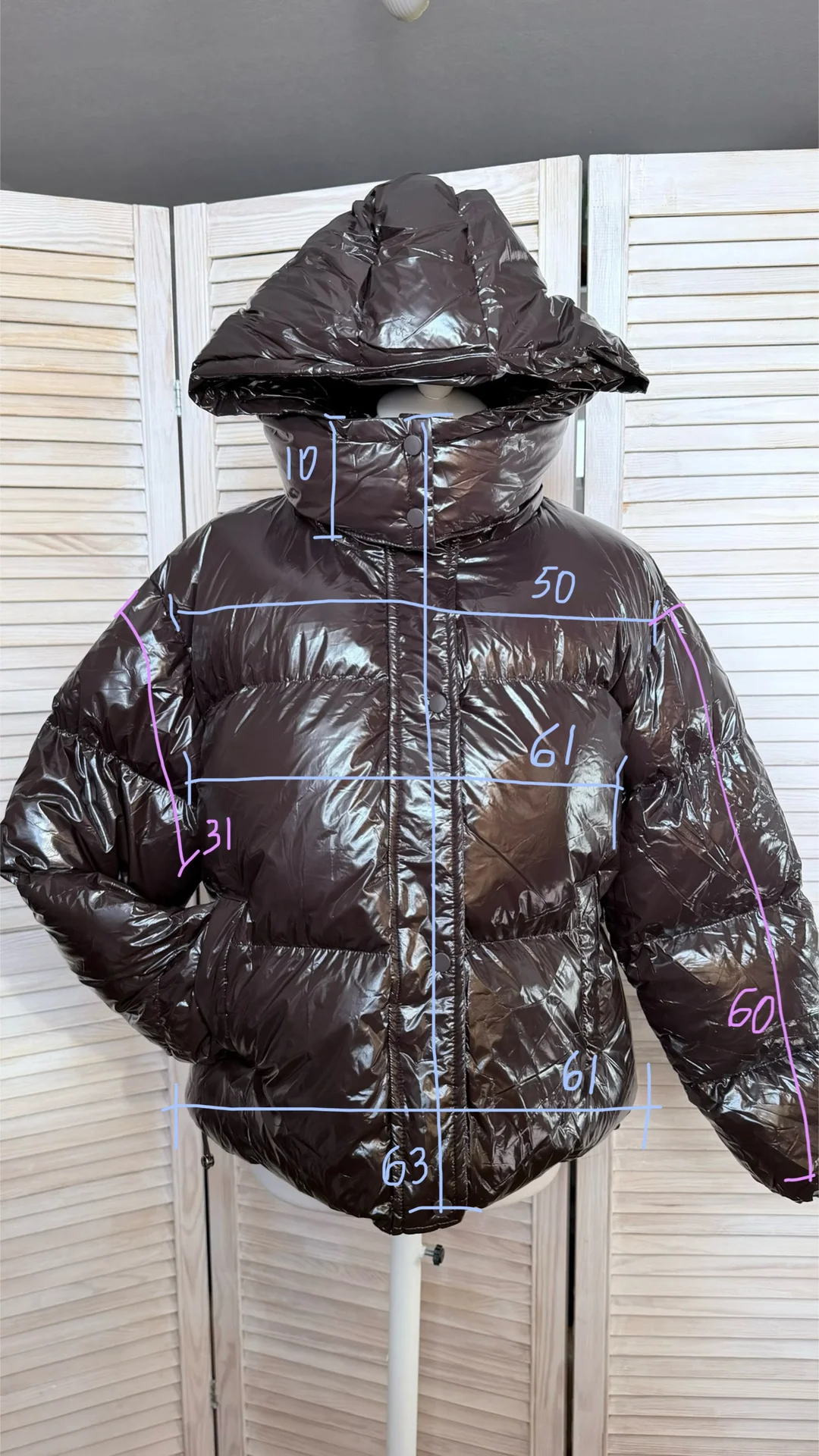 пуховик глянцевыы moncler type y2k - миниатюра 5