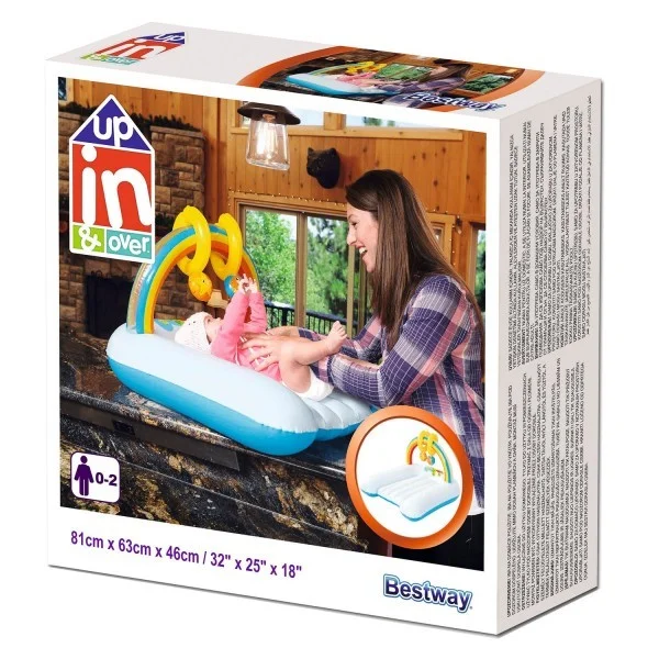 Надувной матрасик для пеленания Bestway Changing Mat с подвесными игрушками - миниатюра 3