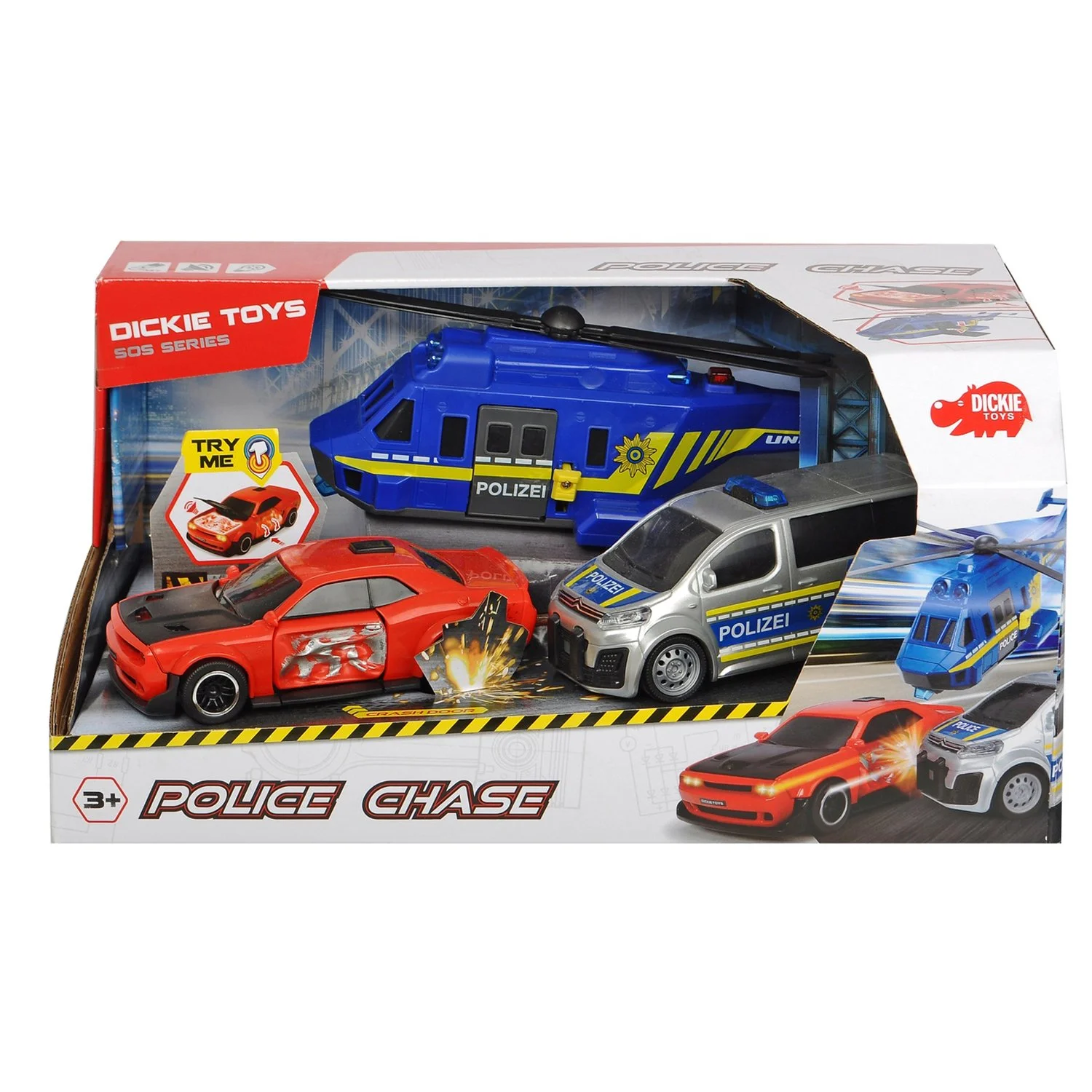 Набор полицейская погоня вертолет и машинки Dickie Toys - миниатюра 2