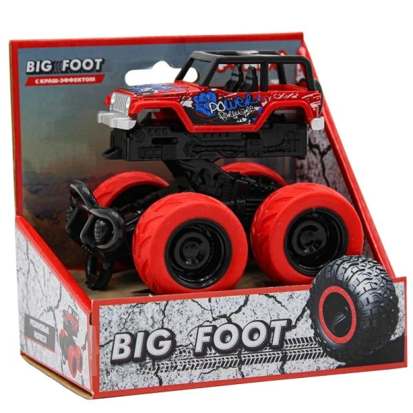 Машинка 12,5 с краш-эффектом, пул-бэк, красная, Funky toys 60006 - миниатюра 3