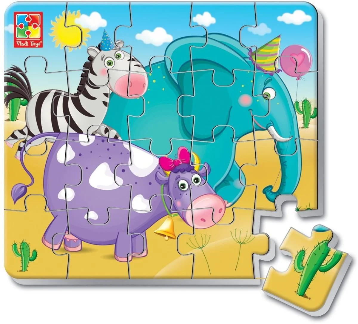 Мягкие магнитные пазлы в стакане – Зверята, Vladi Toys, VT3203-42. - миниатюра 2
