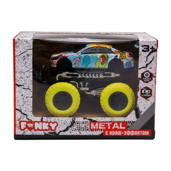 Машинка die-cast Funky Toys инерционная с ярким рисунком и краш-эффектом - миниатюра 3