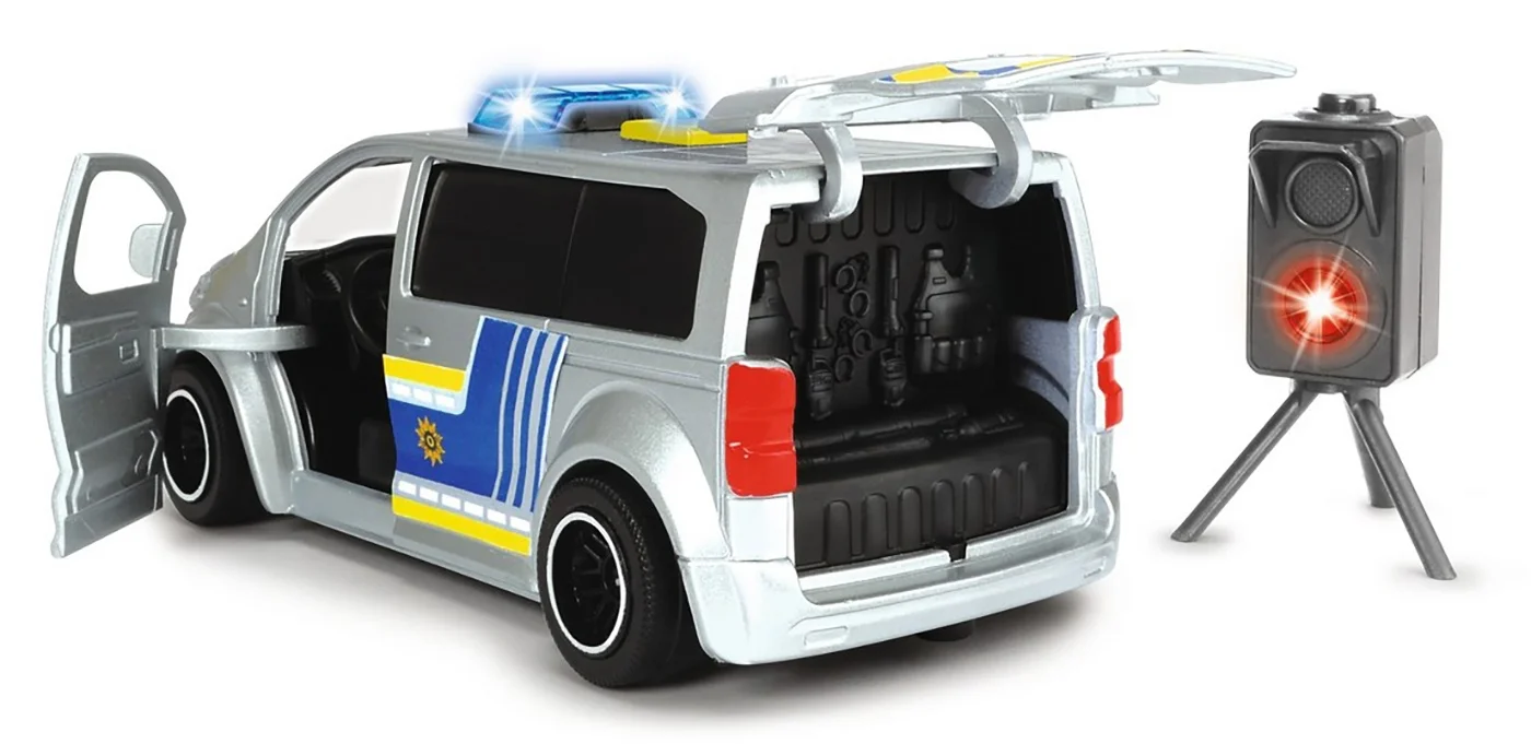 Машинка полицейский минивэн Citroen Space Tourer фрикционный 15см свет звук Dickie Toys 3713010 - миниатюра 2