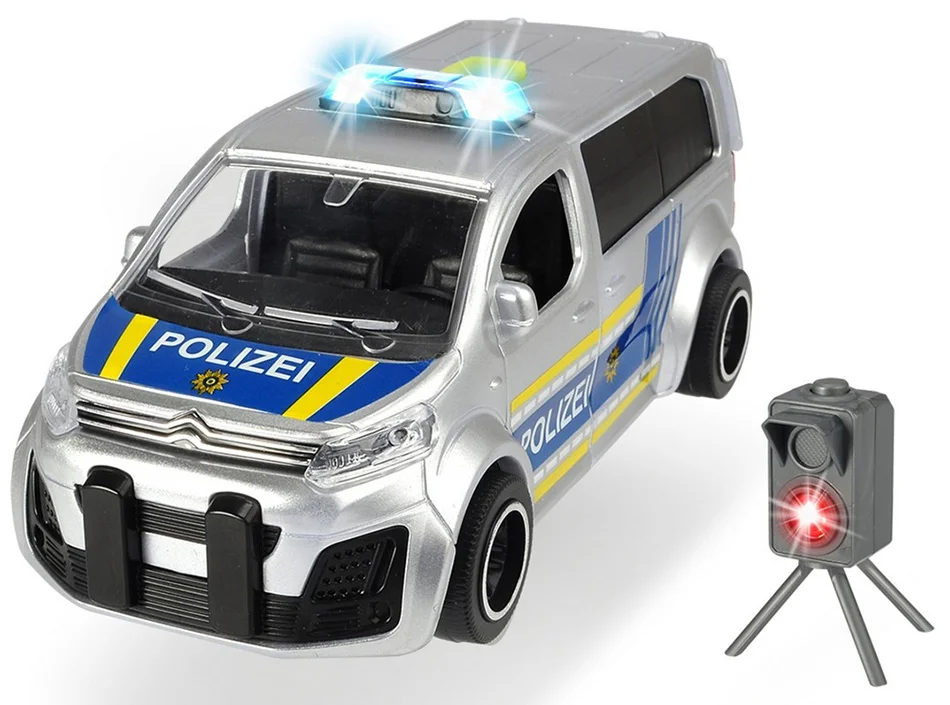 Машинка полицейский минивэн Citroen Space Tourer фрикционный 15см свет звук Dickie Toys 3713010 - миниатюра 3