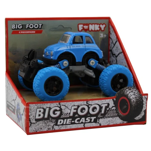 Машинка die-cast инерционный механизм рессоры синяя 1:46 60/120 - изображение 1