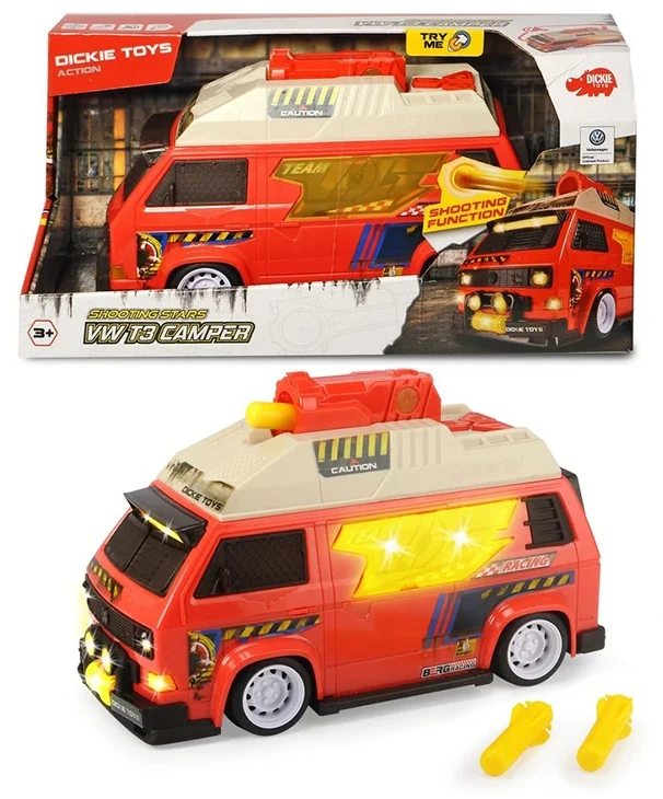 Машинка с залповой установкой VW T3 Camper 28 см свет звук - миниатюра 2