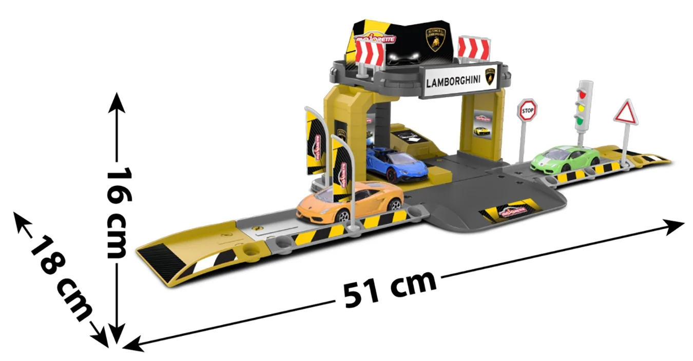 Парковка базовая Creatix Lamborghini с машинкой Majorette 2050003 - миниатюра 5