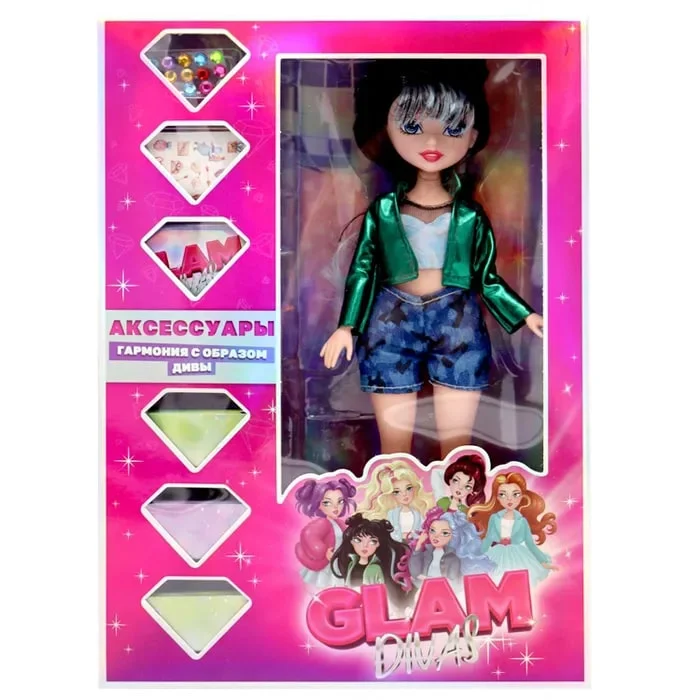 Модная кукла Glam Divas Roller Diva Рокси с аксессуарами 25 см FT0886604 - миниатюра 4