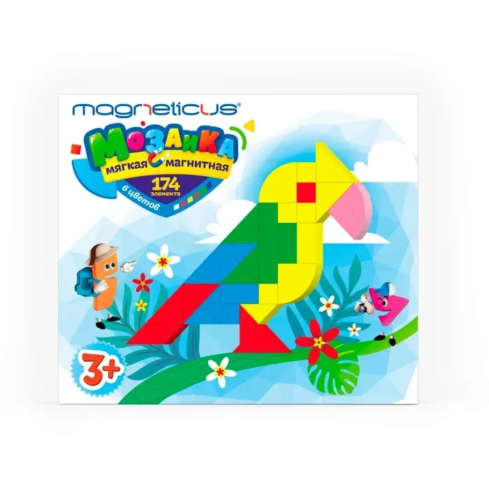 Мозаика 174 элемента 6 цветов 30 этюдов Magneticus MM-174 - изображение 1