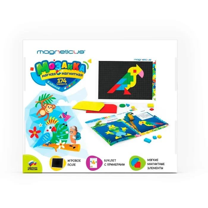 Мозаика 174 элемента 6 цветов 30 этюдов Magneticus MM-174 - миниатюра 3