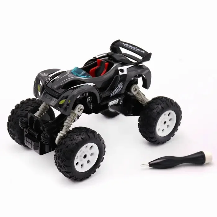 Машинка багги DIY 17 см, металлическая серого цвета Funky Toys 1/72 - изображение 1
