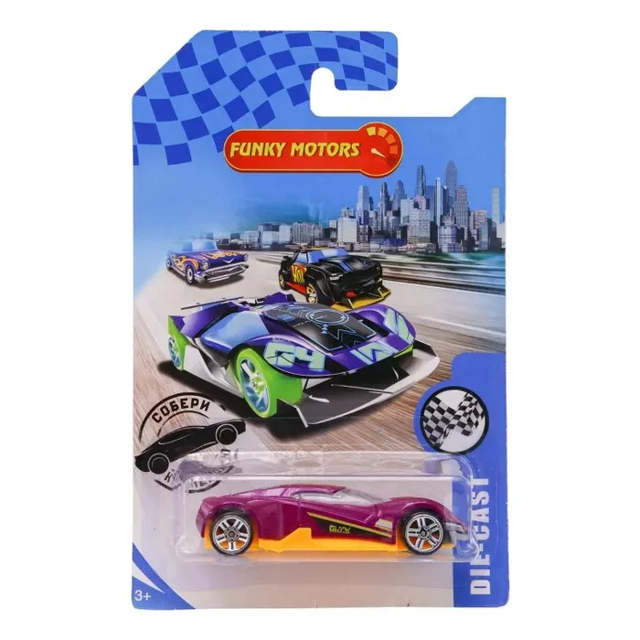 Машинки die-cast синяя серия, в коллекции 13 видов, масштаб 1:64 - миниатюра 2