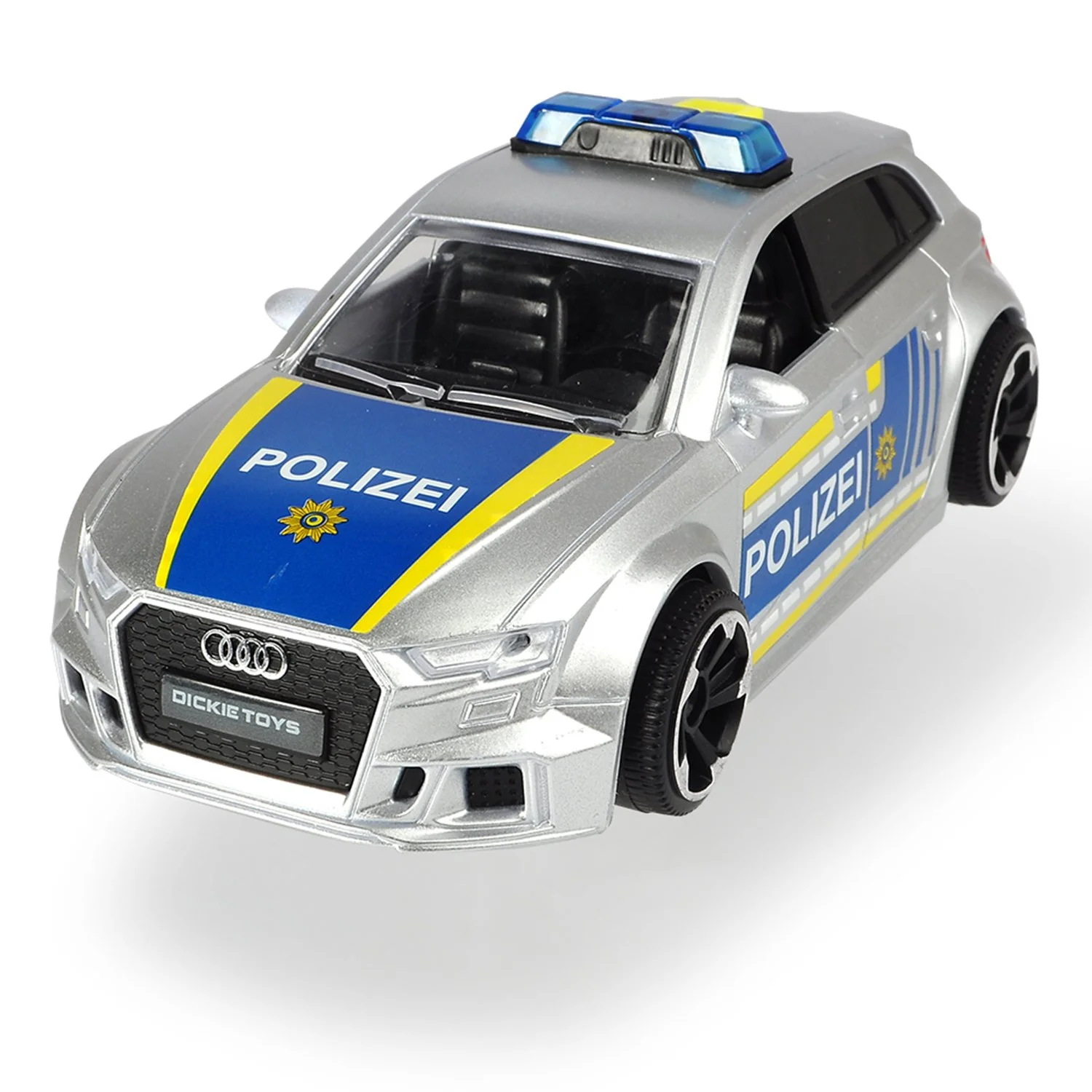 Машинка ДПС Audi RS3 фрикционная 15 см свет звук акс. Dickie Toys 3713011 - миниатюра 2