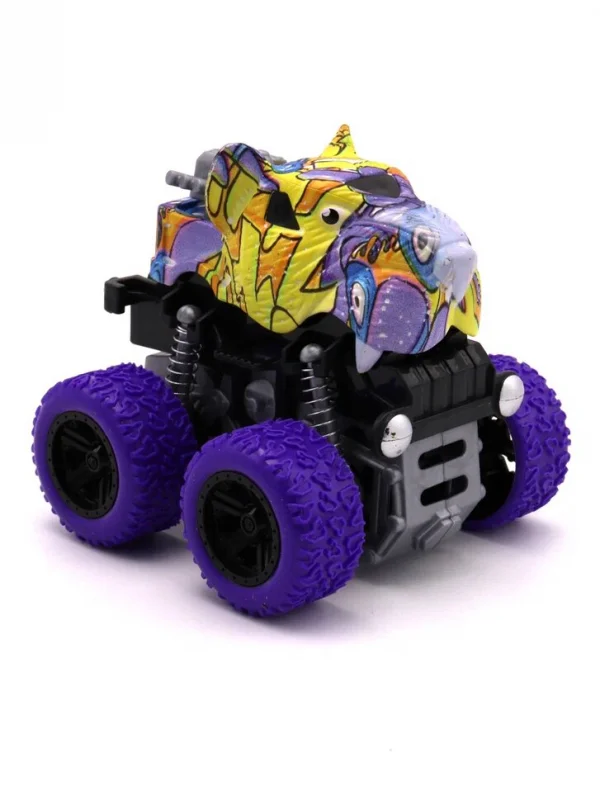 Машинка инерционная 4x4 Звери 9 5 см рессоры дизайны в ассортименте Funky toys - миниатюра 2