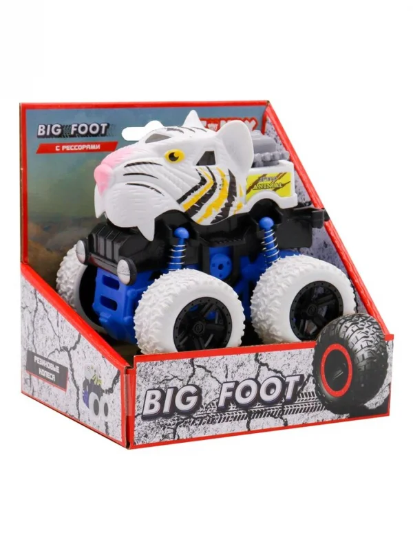 Машинка инерционная 4x4 Звери 9 5 см рессоры дизайны в ассортименте Funky toys - миниатюра 5