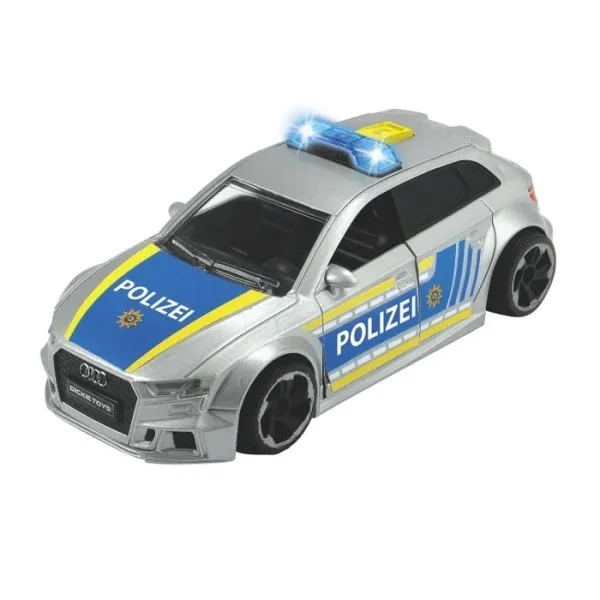 Полицейская машинка Audi RS3 фрикционная 15 см свет звук акс. Dickie Toys 3713011-1 - миниатюра 2