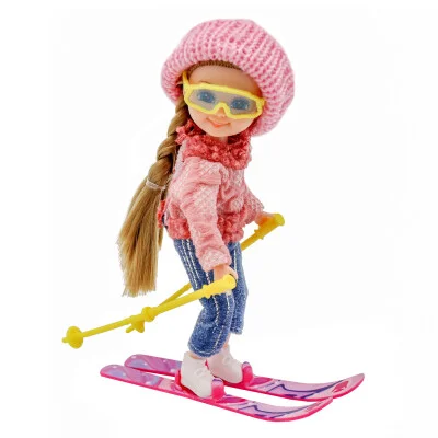 Шарнирная кукла Фиби 15 см на лыжах, Funky toys Winter Besties, FT201420659-3 - миниатюра 3