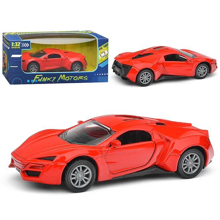 Красная инерционная спортивная машинка die-cast 1:32 - изображение 1
