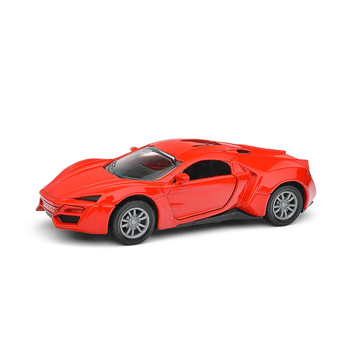 Красная инерционная спортивная машинка die-cast 1:32 - миниатюра 2
