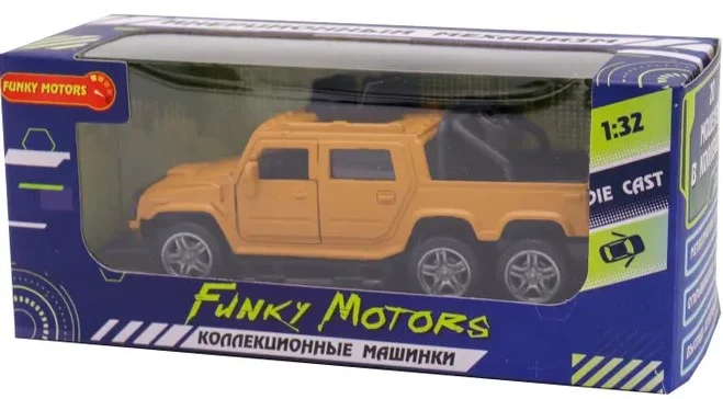 Оранжевая инерционная машинка Внедорожник die-cast - миниатюра 3