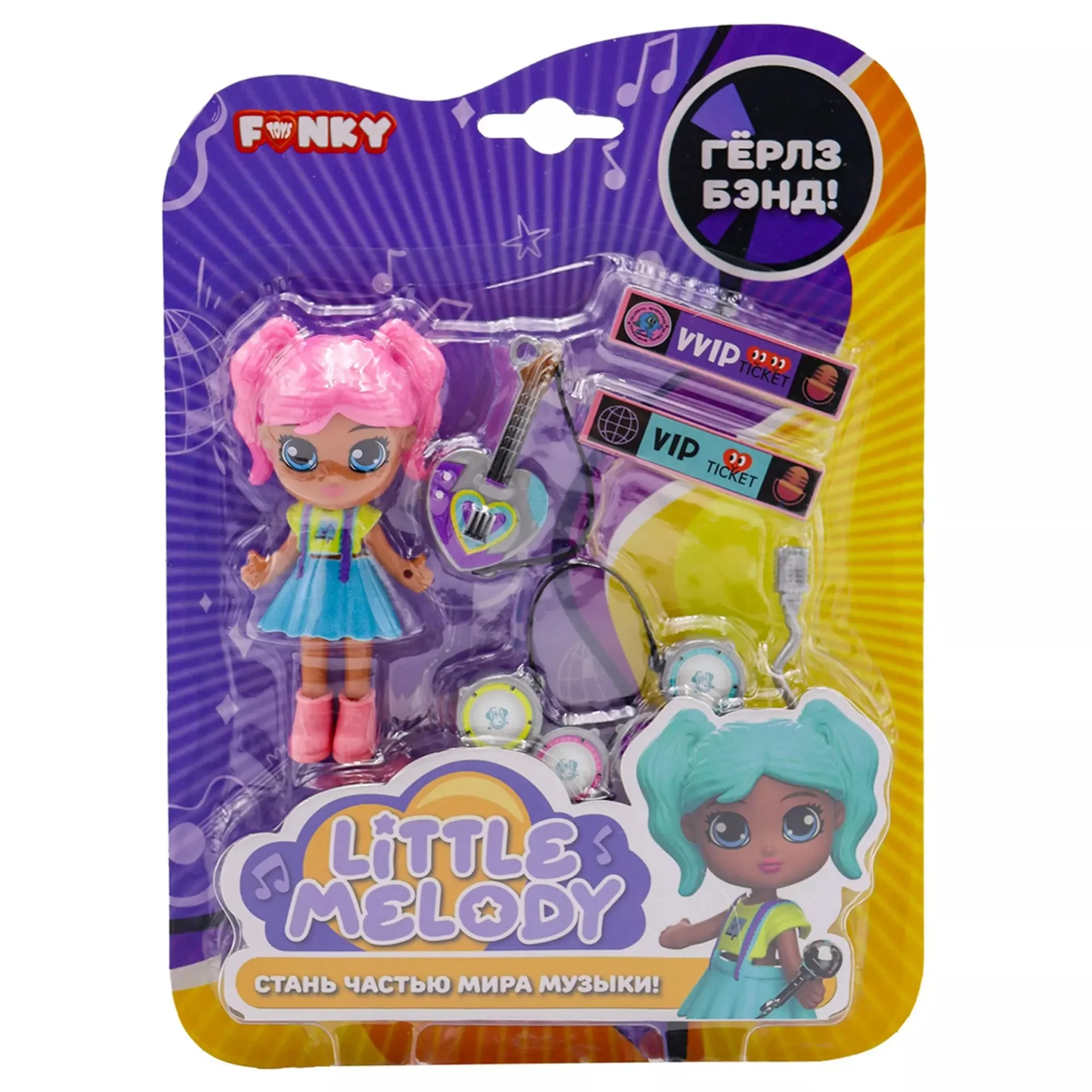 Игровой набор куколка Билли с музыкальными аксессуарами Funky Toys FTk0081441-6 - миниатюра 2