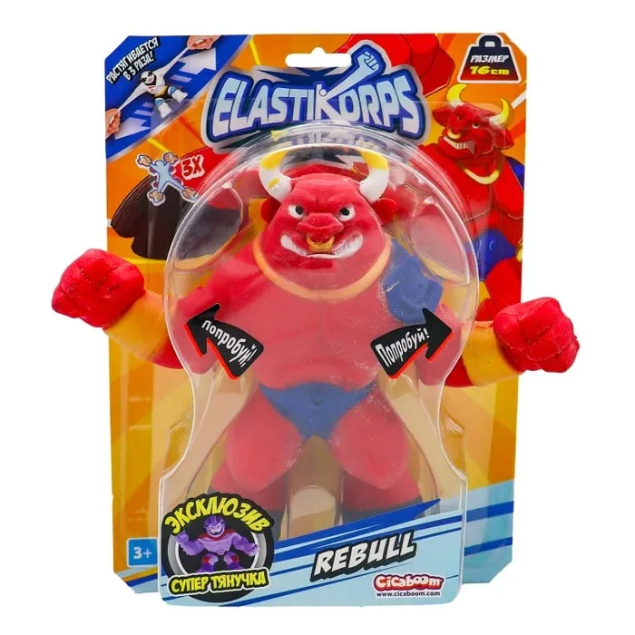 Фигурка- тянучка fighters Красный Бык Elastikorps EKFG15BL-3 - миниатюра 3