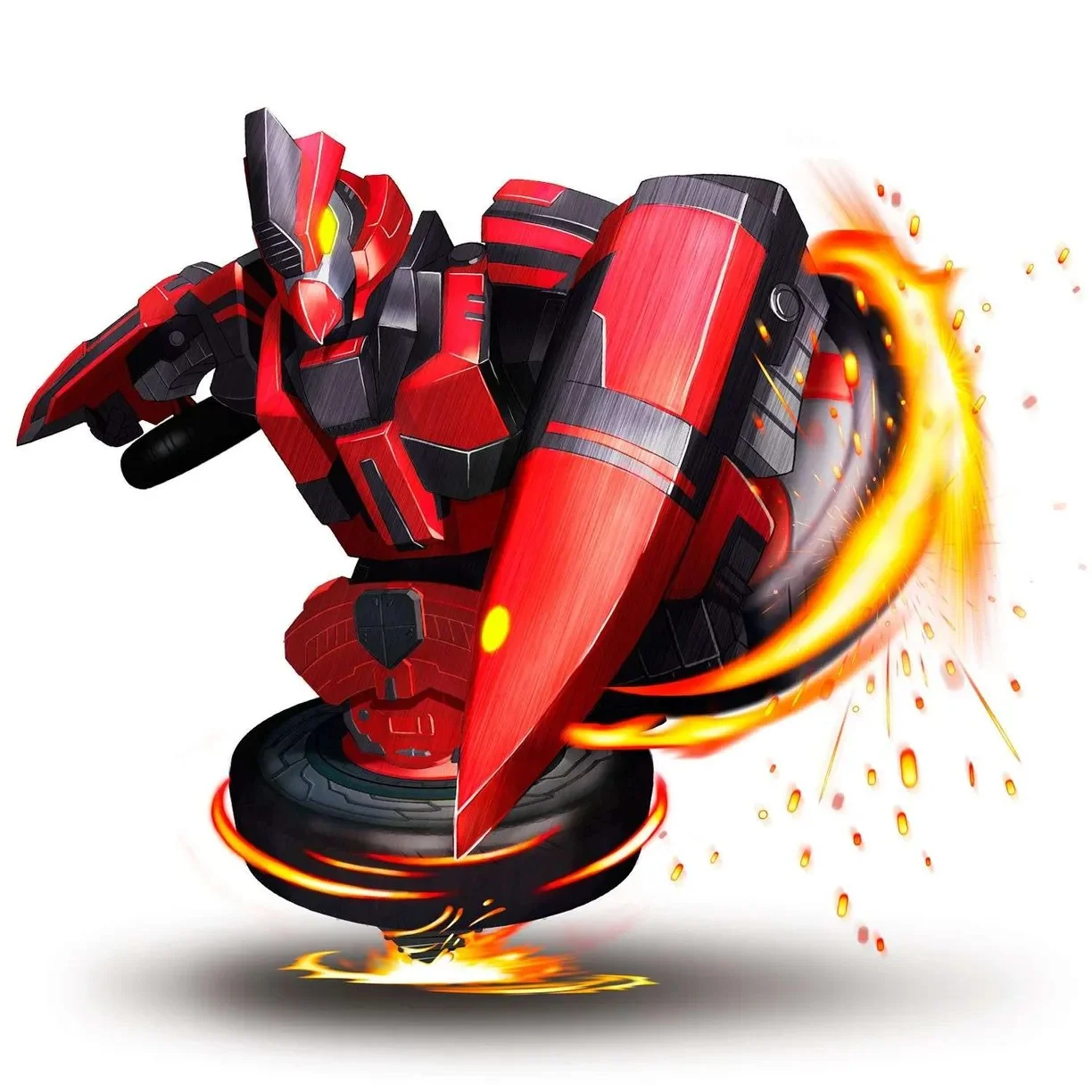 Волчок-трансформер 2-в-1 Spin Racers Хитрец с аксессуарами - миниатюра 3